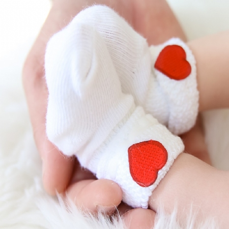 Valentines Newborn Socks for Hospitals, Nurseries, L&D & Maternity