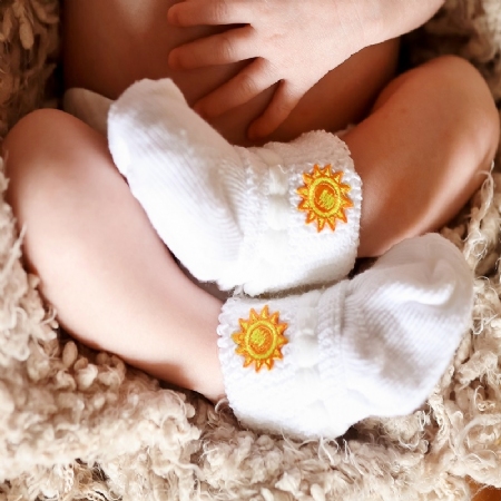 Summer Sun Newborn Socks for Hospitals, Nurseries, L&D & Maternity
