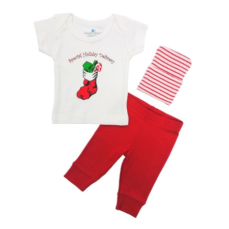 Newborn's First Christmas Shirt & Pant Set