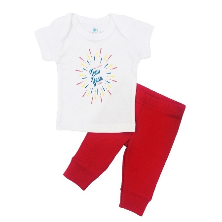 Newborn's First New Year Shirt & Pant Set