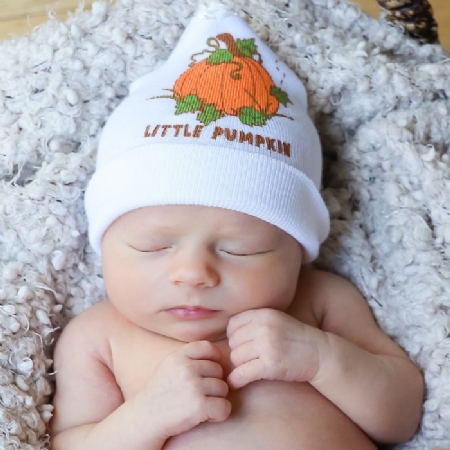 Fall Pumpkin Newborn Two-Ply Hat #BC-FALL