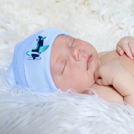 Newborn Boy 2-Ply Specialty Caps