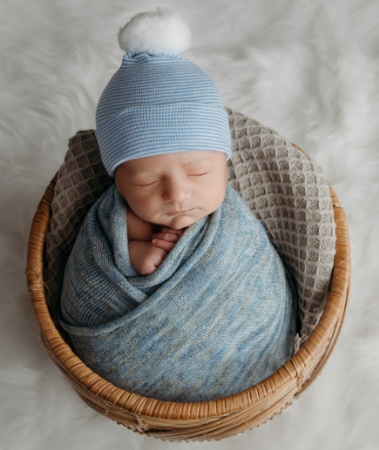 Newborn 2-Ply PomPom Hats