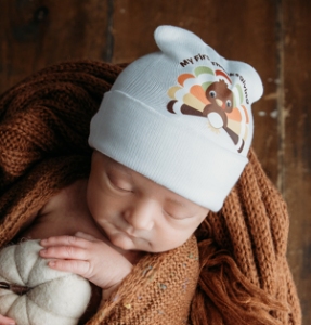 My First Thanksgiving Newborn Two-Ply Hat #BC-TG