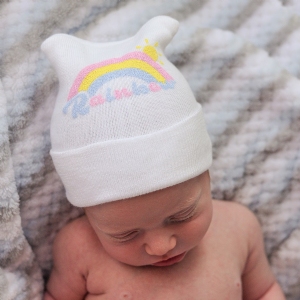 Newborn Rainbow Baby 2-Ply Hat #BC-RAINBOW